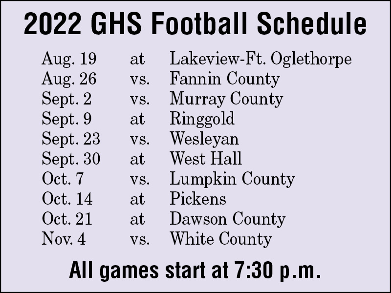 A glance at the 2022 Gilmer High football schedule TimesCourier